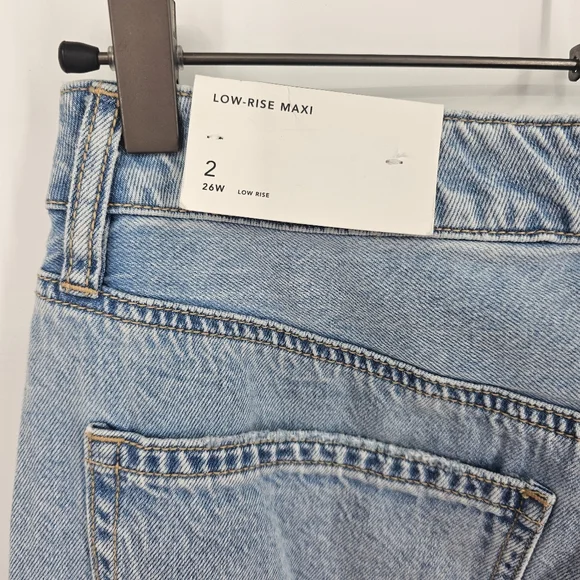 American Eagle Low-Rise Denim Maxi Skirt NWT | Size 2 - Picture 4 of 6